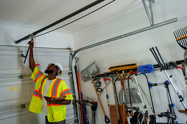 Professional Garage Door Roller Replacement technician working in Kittery Point, ME